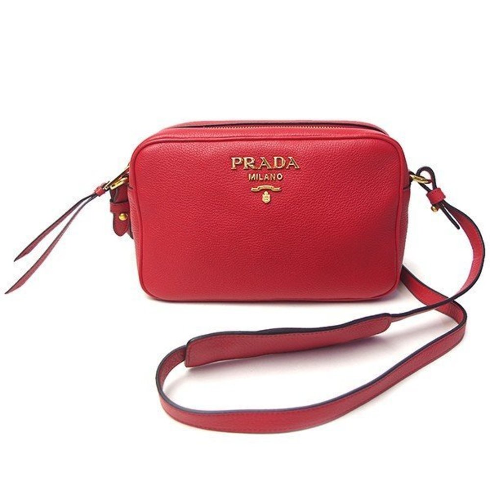 Prada Vitello Daino Rosso Red